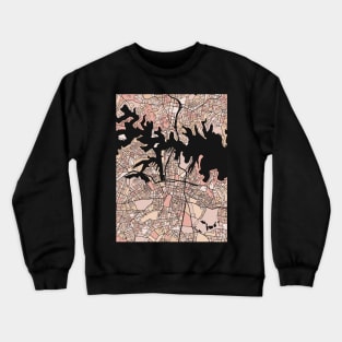 Sydney Map Pattern in Soft Pink Pastels Crewneck Sweatshirt